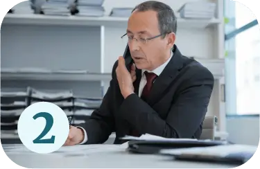 home-step-2 step two, specialist reviewing the best options for funding